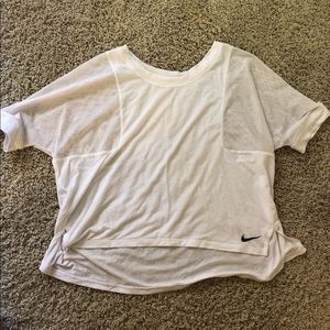 Nike Cropped Workout Top With Mesh